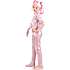 Halloween pink glimmer skelet str. 128 - pink
