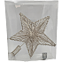 Metaltopstjerne med glimmer H: 29 cm - champagneguld