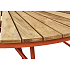 Kerteminde Ø130 teak havemøbelsæt med 6 stole - teak/ orange stel