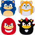 Squishmallows Sonic the Hedgehog bamse 20 cm – flere varianter - assorteret