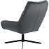 Paris loungestol i velour - mørkegrå