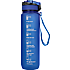 Motivationsflaske mat blå - 1 liter