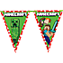 Flagguirlande L: 2,3 m - Minecraft