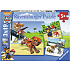 Paw Patrol Team puslespil - 3x49 brikker