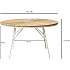 Kerteminde teak havebord Ø130 cm, hvidt stel