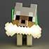 Minecraft Wolf natlampe - hvid