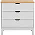 Pilou kommode - hvid og trælook