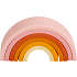 Regnbue stabeltårn i silikone Sunset - lyserød