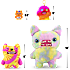 Fuggler nøglering 13 cm - assorteret