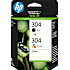 HP Ink 304 blækpatroner i dobbeltpakke - sort/trefarvet