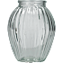 Vase rillet H13 cm - Klar