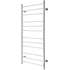 TVS eldo 12l el håndklæderadiator 1160 x 530 mm med timer og helt runde lameller. Rustfri