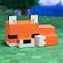 Minecraft Baby Fox lampe - orange