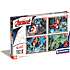 Avengers puslespil 4i1 - 12, 16, 20 og 24 brikker