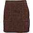 VRS dame nederdel str. M - brun