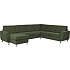 Madrid Nordic vendbar hjørnesofa med chaiselong - grøn