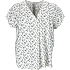VRS dame blomstret oversize bluse str. 54 -hvid