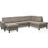 Madrid Nordic venstrevendt U-sofa - taupe