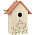 Fuglehus i træ 21,5 cm - flere varianter - assorteret