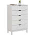 Pilou kommode med 5 skuffer - hvid