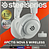 SteelSeries Arctis Nova 5 trådløse over-ear høretelefoner - hvid
