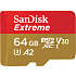Sandisk microsdxc extreme hukommelseskort - 64gb 170mb/s