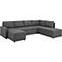 Sacramento venstrevendt U-sovesofa med opbevaring - grå