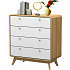 Caitlin kommode - egetræslook og hvid