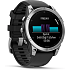 Garmin Fenix E smartwatch - sort/sølvfarvet