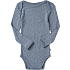808 baby uld body str. 56 - blå
