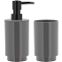 Lea sæbedispenser og tandkrus - grå