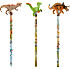 Dino World blyant med dino top - assorteret