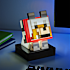 Minecraft Wolf lampe - grå
