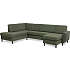 Madrid Nordic højrevendt U-sofa - grøn