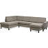 Madrid Nordic højrevendt U-sofa - taupe