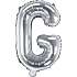 Folieballon "G" 33 cm - flere varianter - assorteret
