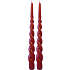 Windsor snoede lys med lak H:28 cm 2-pak - rød