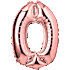 Salling tal folieballon nr. 0, H: 35 cm - rosegold