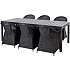 Lakewood nonwood 229x95 cm bord med 6 Albany stole - sort