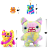 Fuggler nøglering 13 cm - assorteret