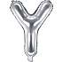 Folieballon "Y" 33 cm - flere varianter - assorteret