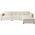 GRO modulsofa med chaiselong - hvid plys