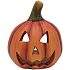 Halloween græskar fyrfadsstager 11x9,5 cm - flere varianter - assorteret