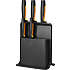 Fiskars Functional Form knivblok m/5 knive - sort plast