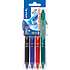 Set2go Frixion Clicker 4 kuglepenne - sort/blå/rød/grøn