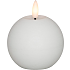 LED lys Real flame kuglelys Ø: 7,5 cm - hvid