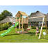 Jungle Gym Cabin 2.1 legetårn inkl. gyngemodul og rutsjebane