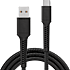 X2O Longlife 60W USB-A/C-kabel 2M - Sort