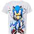 Sonic T-shirt str. 122/128 - hvid