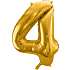 Folieballon "4" H:86 cm - flere varianter - assorteret